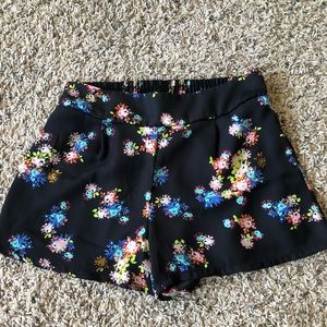 Charlotte Russe flower pattern dressy shorts